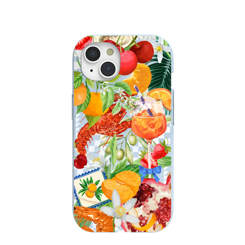 Powder Blue Mediterranean Summers iPhone 15 Case