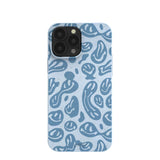 Powder Blue Melting Faces iPhone 13 Pro Max Case