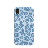 Powder Blue Melting Faces iPhone XR Case