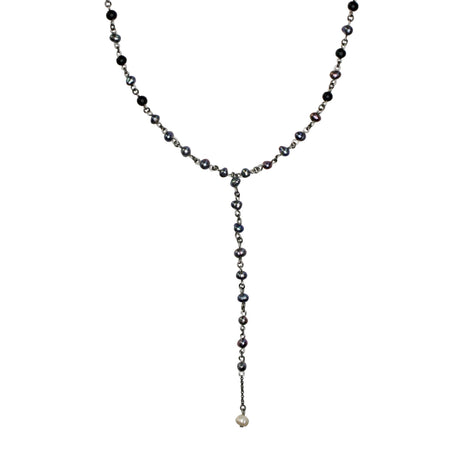 Black Pearl Lariat Chain