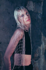 Long Silver Chain Scarf