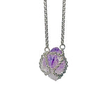 Caged Amethyst Gemstone Necklace