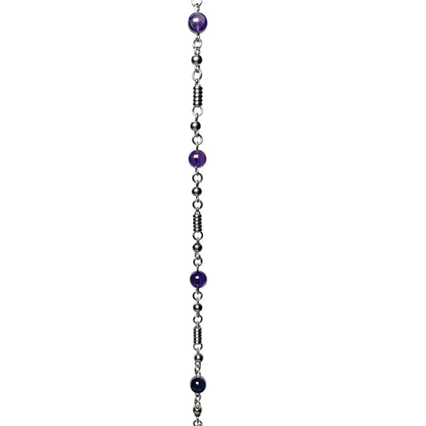 Linked Amethyst Gemstone Necklace