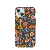 Black Midnight Shrooms iPhone 14 Case