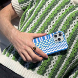 Electric Blue Mixed Up iPhone 15 Pro Case