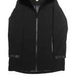 MICHAEL KORS Womens Parka Coat Black Hooded M