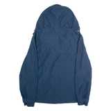 PRETTY GREEN Womens Rain Jacket Blue Hooded 2XL