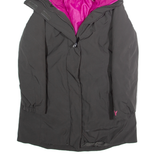 DKNY Womens Parka Coat Grey Hooded M