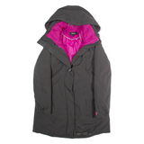 DKNY Womens Parka Coat Grey Hooded M