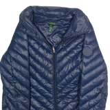 RALPH LAUREN Womens Puffer Jacket Blue Nylon XS