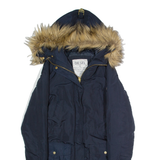 DIESEL Womens Parka Coat Blue Hooded S