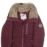 DIESEL Womens Puffer Jacket Purple S