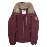 DIESEL Womens Puffer Jacket Purple S