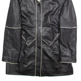 LLD Womens Jacket Black Faux Leather L