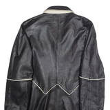 LLD Womens Jacket Black Faux Leather L