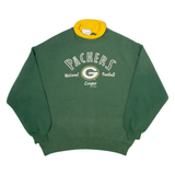CHALK LINE Green Bay Packers Mens Sweatshirt Green Roll Neck USA XL