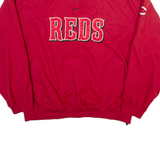 NIKE Mens Sweatshirt Red V-Neck XL