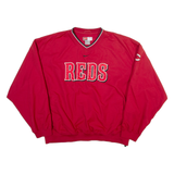 NIKE Mens Sweatshirt Red V-Neck XL