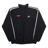 ADIDAS Mens Sweatshirt Black 1/4 Zip S