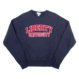CHAMPION REVERSE WEAVE Liberty University Mens Sweatshirt Blue USA S