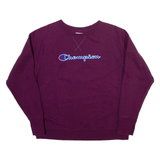 CHAMPION Womens Sweatshirt Purple L