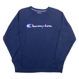 CHAMPION Womens Sweatshirt Blue XL