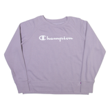 CHAMPION Womens Sweatshirt Purple L