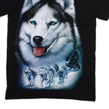 ROCK EAGLE Husky Mens T-Shirt Black S