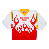 OCHSNER Postfinance Trophy Hockey Mens Jersey White Long Sleeve USA V-Neck S