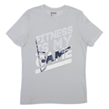 REEBOK Mens T-Shirt Grey M