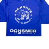 OCHSNER Hockey Mens Jersey Blue Long Sleeve USA V-Neck L
