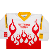 OCHSNER Hockey Mens Jersey White Long Sleeve USA V-Neck S