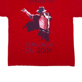 GILDAN King Of Pop London Mens Band T-Shirt Red XL