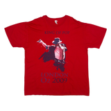 GILDAN King Of Pop London Mens Band T-Shirt Red XL