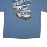 My Pick Up Line Works Every Time Mens T-Shirt Blue L