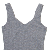 RASPBERRY Womens Vest Grey Sleeveless V-Neck S