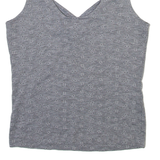 RASPBERRY Womens Vest Grey Sleeveless V-Neck S