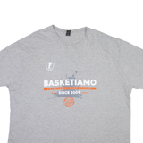 GILDAN Basketiamo Basketball Camp Mens T-Shirt Grey 2XL