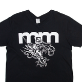 GILDAN M&M Mens T-Shirt Black V-Neck L