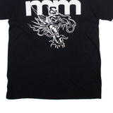 GILDAN M&M Mens T-Shirt Black V-Neck L