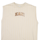 KARL KANI Mens T-Shirt Beige Sleeveless L