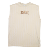 KARL KANI Mens T-Shirt Beige Sleeveless L