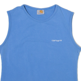 CARHARTT Womens T-Shirt Blue Sleeveless S
