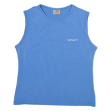 CARHARTT Womens T-Shirt Blue Sleeveless S