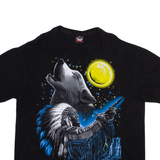 HOT ROCK Wolf Mens T-Shirt Black M