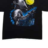 HOT ROCK Wolf Mens T-Shirt Black M