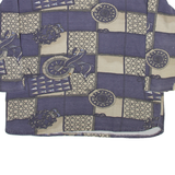 Nautical Womens Sweatshirt Blue High Neck 90s XL