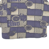 Nautical Womens Sweatshirt Blue High Neck 90s XL