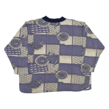 Nautical Womens Sweatshirt Blue High Neck 90s XL