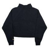 NIKE Cropped Womens Sweatshirt Black 1/4 Zip S